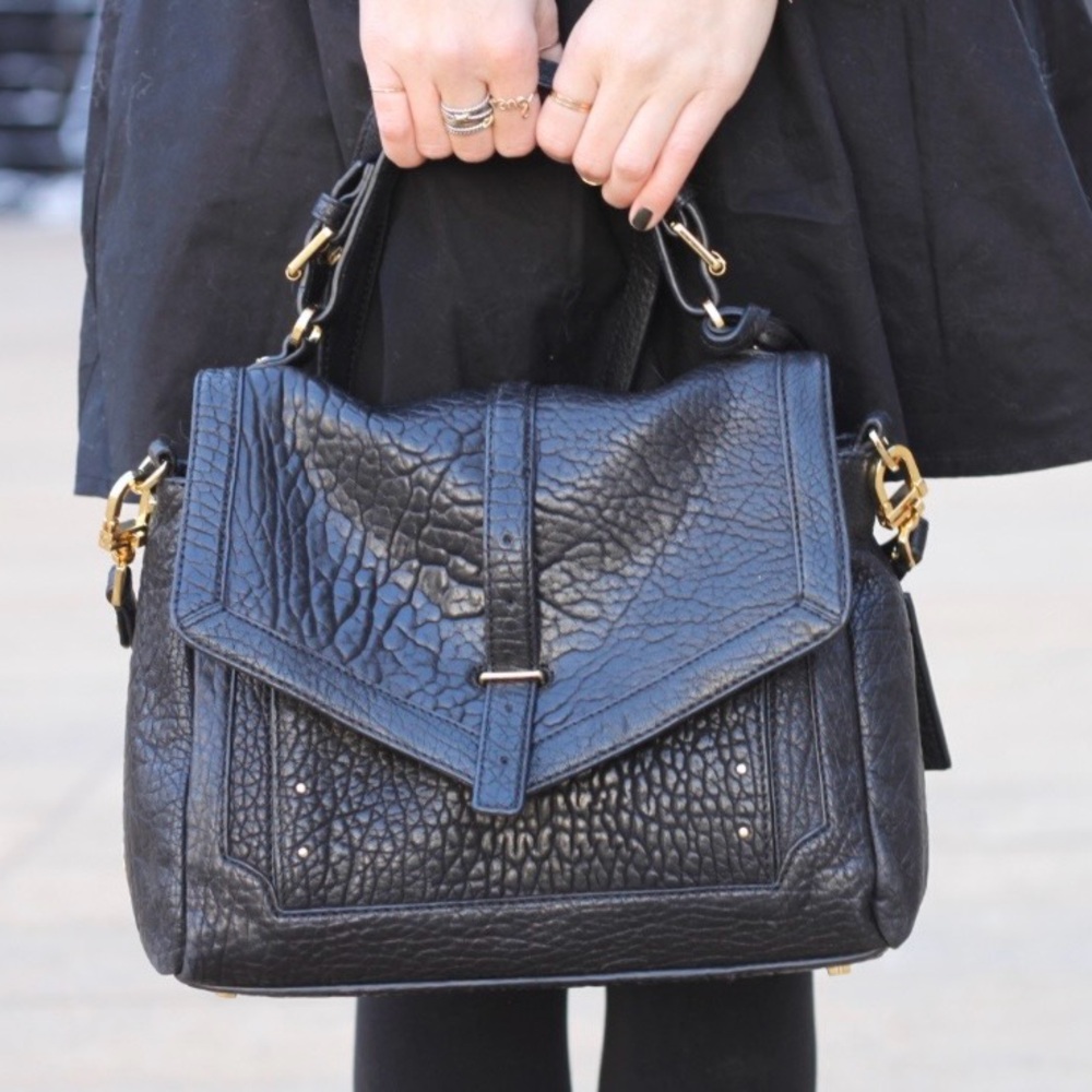 Tory Burch Textured Black Shoulder Bag